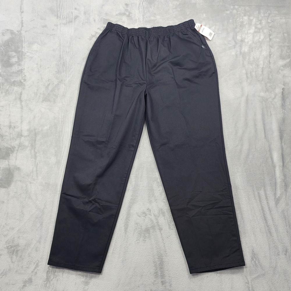 NEW Chic Proportioned Fit Pull On Pants Size 22W‎ Black Straight Tapered Stretch
